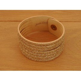 Bracelet cuir pailleté Hop