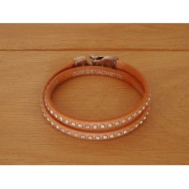 Bracelet cuir strass Hara