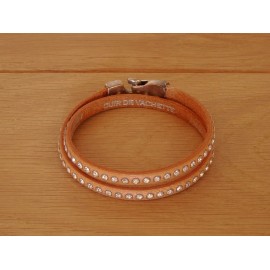 Pulsera cuero strass Hara