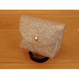 Change purse leather sequined