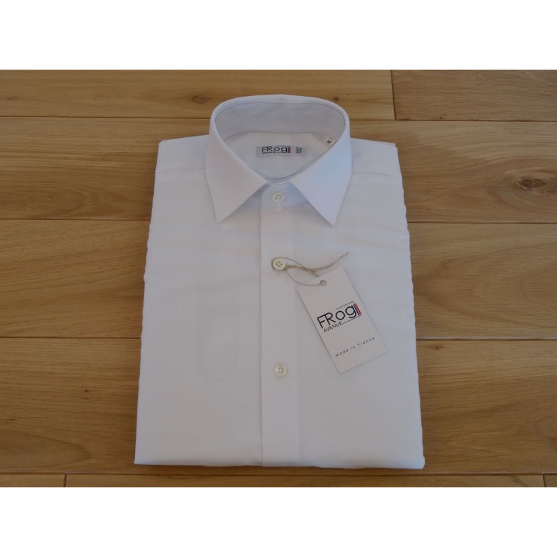 Chemise unie blanc, 100% coton