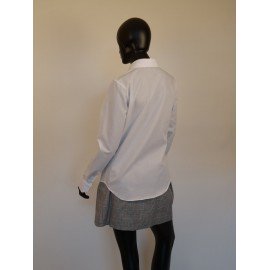 Camicia unito Bianco, 100% cotone